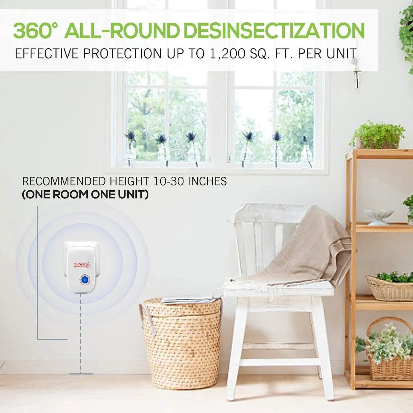 Répulsif Ultrason Anti-Insectes & Rongeur